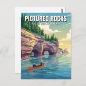 写真のロックスミシガン旅行 ポストカード (正面/裏面)