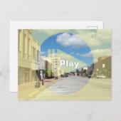 写真の上に独自の遊おもしろいボタンを作成 ポストカード (正面/裏面)