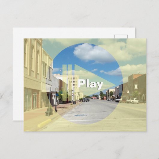 写真の上に独自の遊おもしろいボタンを作成 ポストカード (正面/裏面)