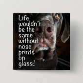 写真の上のチョコレート実験室の鼻の終わり 缶バッジ (正面)