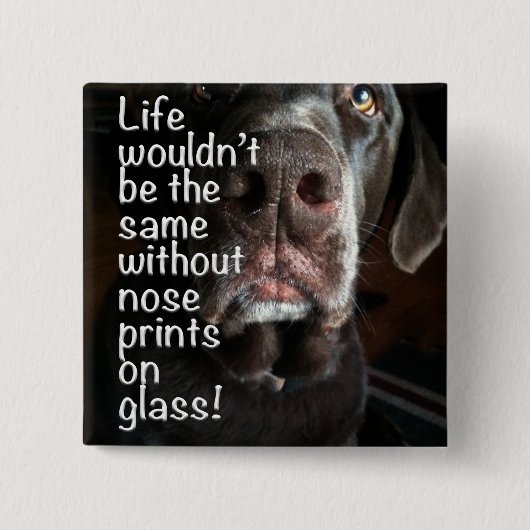 写真の上のチョコレート実験室の鼻の終わり 缶バッジ (正面)