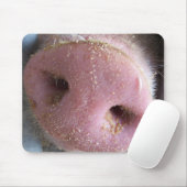 写真の上のピンクのブタの鼻の終わり マウスパッド (マウス)
