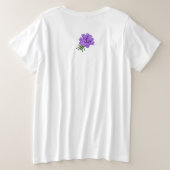 写真の上のルビー色のThroatedハチドリの終わり プラスサイズTシャツ (デザイン裏面)