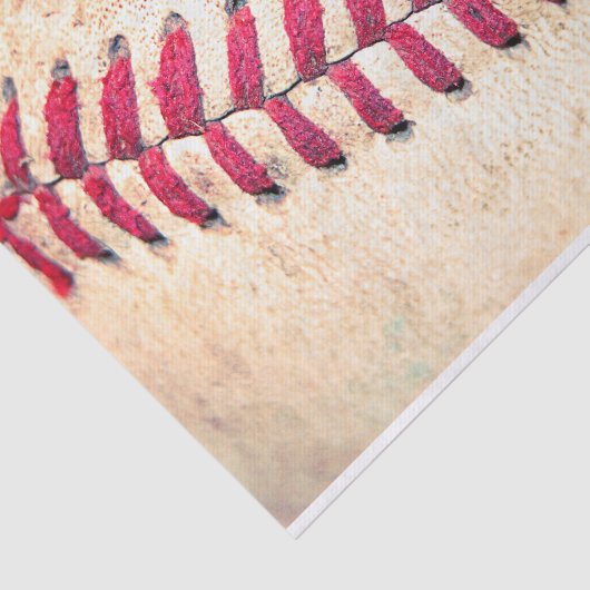 写真の上のヴィンテージの野球の終わり 薄葉紙 (詳細)