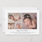 写真の上敷の誕生をもたらすScipt 案内状 (裏面)