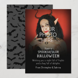 写真の不気味画像のハロウィーンの挨拶の変更 シーズンカード