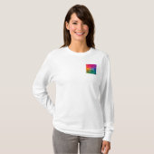 写真の両面の女性のアップロード長袖傾向 Tシャツ (正面フル)
