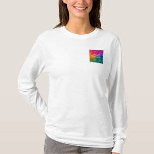 写真の両面の女性のアップロード長袖傾向 Tシャツ