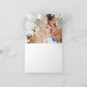 写真の中の愛の鳥のパーチメントのダマスク サンキューカード (内部)