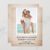 写真の予算の結婚式の日付の保存 (正面/裏面)