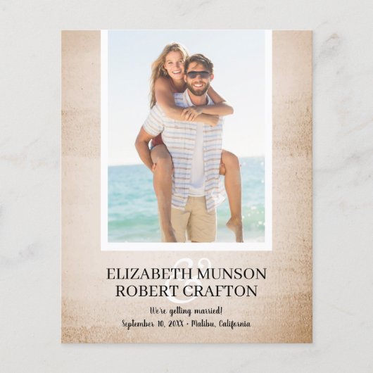 写真の予算の結婚式の日付の保存 (正面)