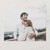 写真の予算の結婚式の日付の保存 案内ポストカード (裏面)