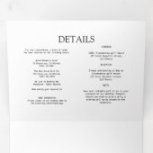 写真の予結婚算セットの招待。 三つ折り招待状 (内部最初)