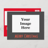 写真の休日のクリスマスの挨拶はがき シーズンポストカード (正面/裏面)