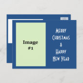 写真の休日のクリスマスの挨拶はがき シーズンポストカード (正面/裏面)