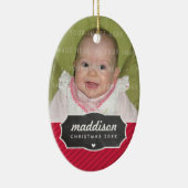 写真の休日の楕円形の装飾の黒板の印のはっきりしたな赤 セラミックオーナメント (右)