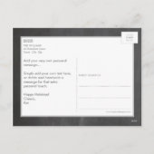 写真の休日の黒板の素朴な手描きのスケッチ シーズンポストカード (裏面)