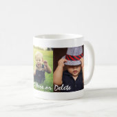 写真の作成とお気に入りの文字マグ コーヒーマグカップ (正面右)