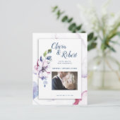 写真の保存の日付の水の色りんご花 ポストカード (スタンド正面)