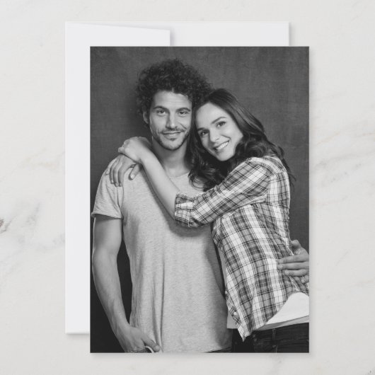 写真の保存日付、インディアン結婚、黒、金ゴールド セーブザデート (裏面)