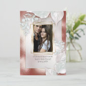 写真の保存日付 |テラコッタきらめく 招待状 (スタンド正面)