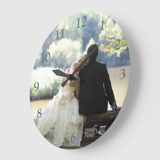 写真の保存 ラージ壁時計 (傾斜)