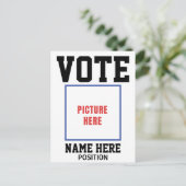 写真の個人用設定の名前の投票 ポストカード (スタンド正面)