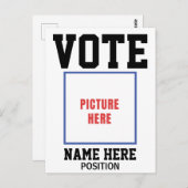 写真の個人用設定の名前の投票 ポストカード (正面/裏面)