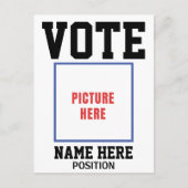 写真の個人用設定の名前の投票 ポストカード (正面)