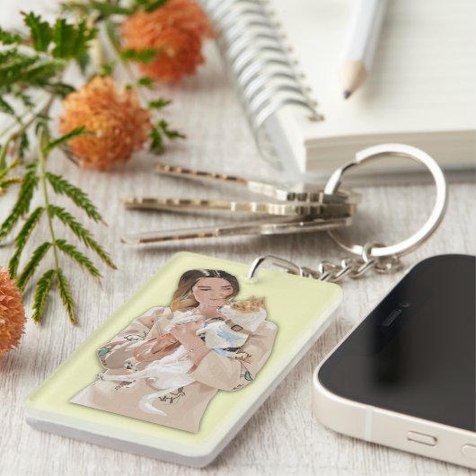 写真の個人用設定の追加 キーホルダー (正面右)