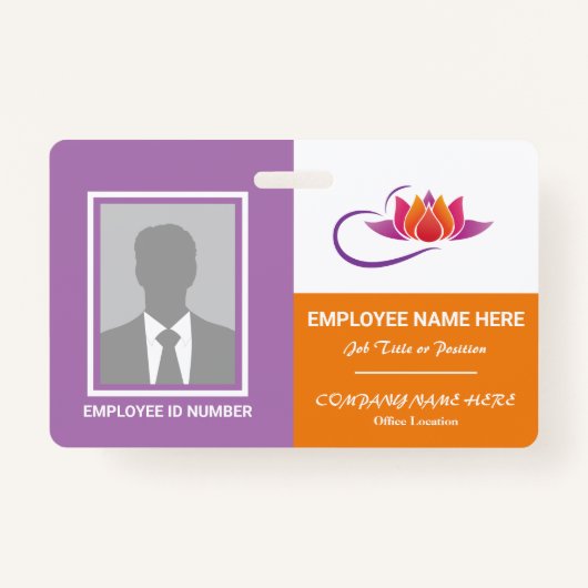 写真の健康感情的なサポート任意の色のテンプレート バッジ (正面)