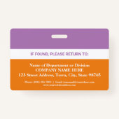 写真の健康感情的なサポート任意の色のテンプレート バッジ (裏面)