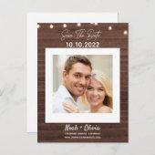 写真の光の木素朴は日付を保存 案内ポストカード (正面/裏面)