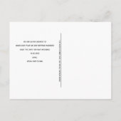 写真の光の木素朴は日付を保存 案内ポストカード (裏面)