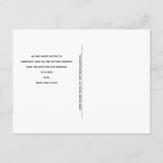 写真の光の木素朴は日付を保存 案内ポストカード (裏面)