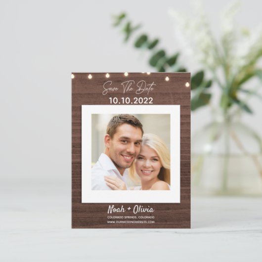 写真の光の木素朴は日付を保存 案内ポストカード (スタンド正面)