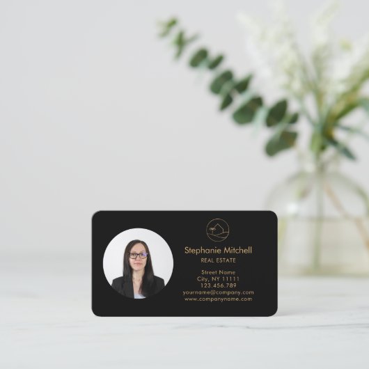 写真の入実在力写真不動産仲介業者Palm 名刺 (スタンド正面)