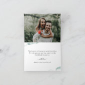 写真の内側，シルバーセージ水の色を折り畳み サンキューカード (内部)