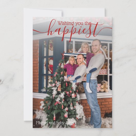 写真の写真 – セル素晴らし写真の休日の希望 招待状 (正面)