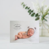 写真の分娩発表のご紹介 ポストカード (スタンド正面)