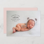 写真の分娩発表のご紹介 ポストカード (正面/裏面)