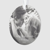 写真の初めてのクリスマスとミセスエレガントの写真 オーナメント (正面)