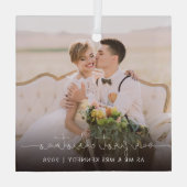 写真の初めてのクリスマス ガラスオーナメント (裏面)