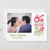 写真の初めてのクリスマス シーズンカード (正面)