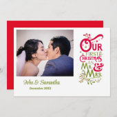 写真の初めてのクリスマス シーズンカード (正面/裏面)