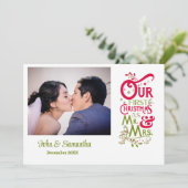 写真の初めてのクリスマス シーズンカード (スタンド正面)