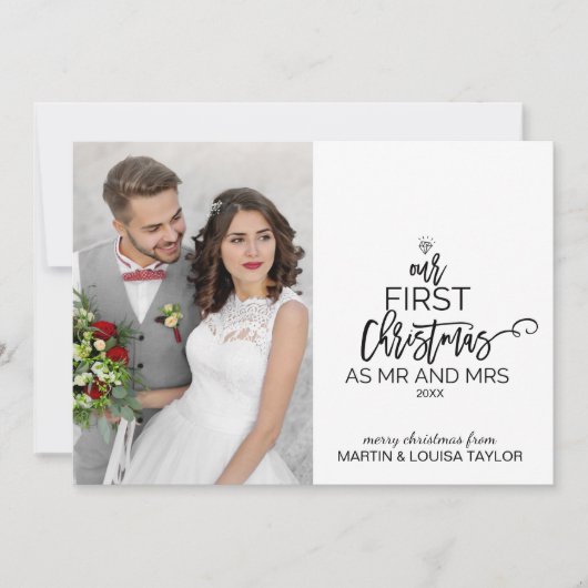 写真の初めてのクリスマス シーズンカード (正面)