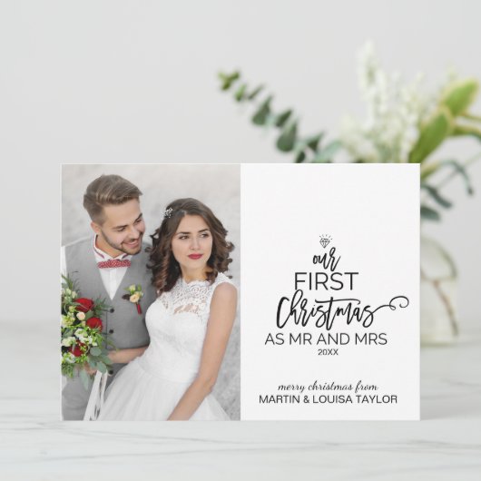 写真の初めてのクリスマス シーズンカード (スタンド正面)