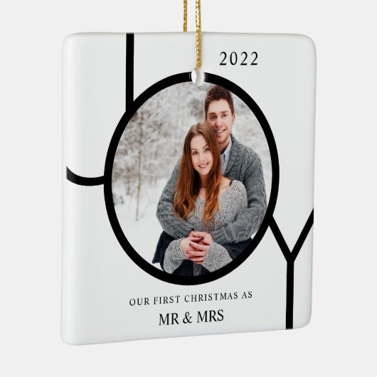 写真の初めてのクリスマス セラミックオーナメント (右)