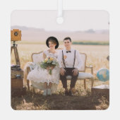 写真の初めてのクリスマス メタルオーナメント (裏面)